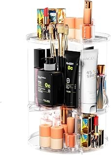 Organizador giratorio abierto para cosméticos